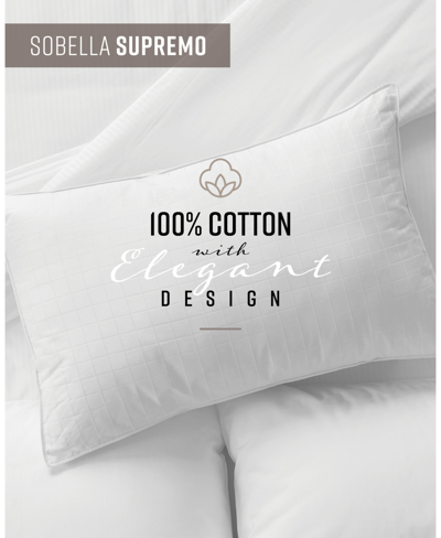 Shop Sobel Westex Sobella Supremo 100% Cotton Face Medium Density Pillow, Queen In White