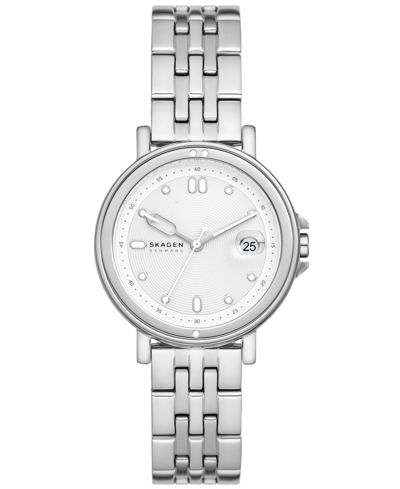 Shop Skagen Women's Signatur Sport Lille Three Hand Date Silver-tone Stainless Steel Watch 34mm