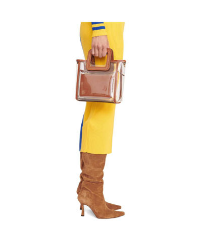 Staud Women's  Denver Broncos Clear Mini Shirley Bag In Brown