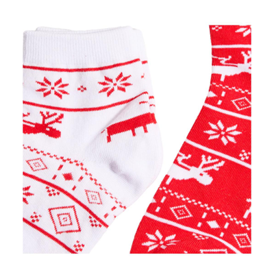 Shop Stems Reindeer Ankle Socks Two Pack In Red,white