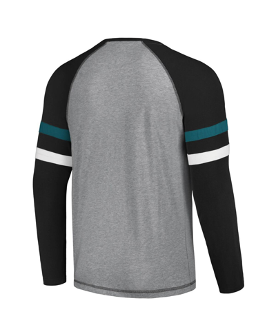Shop Starter Men's  Gray, Black Jacksonville Jaguars Kickoff Raglan Long Sleeve T-shirt In Gray,black