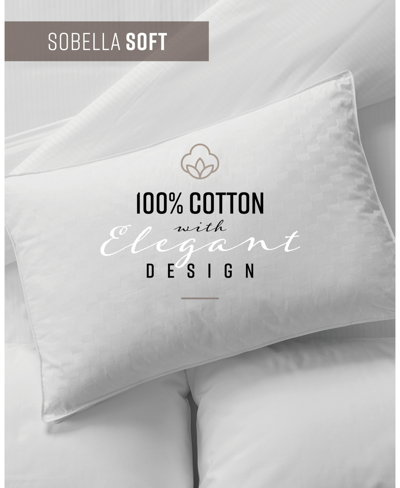 Shop Sobel Westex Sobella Soft 100% Cotton Face Medium Density Pillow, Queen In White