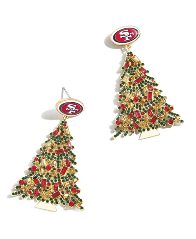 Shop Baublebar Women's  San Francisco 49ers Christmas Tree Dangling Earrings In Multi