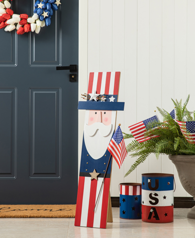 Shop Glitzhome 36" H Patriotic, Americana Wooden Uncle Sam Porch Decor In Multi