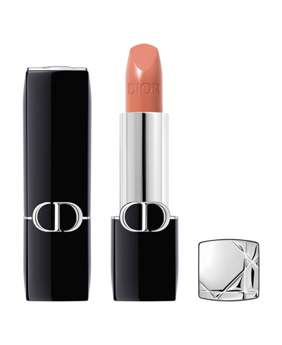 Shop Dior Rouge  Lipstick In Rose Montaigne - A Peachy Nude