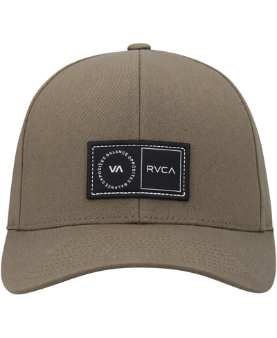 Shop Rvca Men's  Olive Platform Snapback Hat