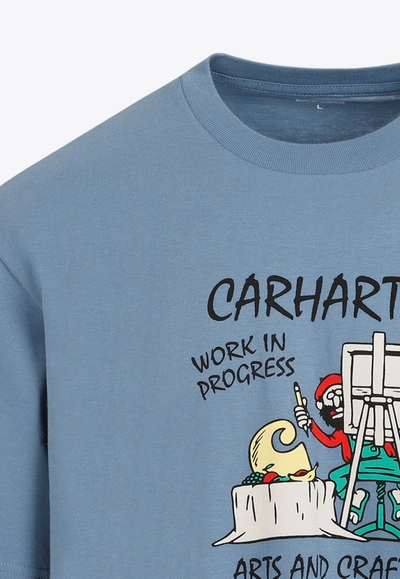 Shop Carhartt Art Supply Print T-shirt In Blue