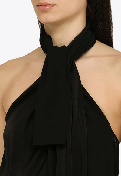 Shop Givenchy Asymmetrical-cut Midi Dress In Black