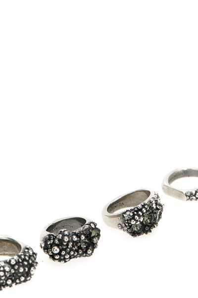 Shop Ann Demeulemeester Women 'cornelia' Ring Set In Silver