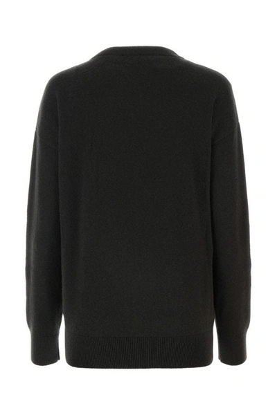 Shop Burberry Woman Anthracite Cashmere Sweater In Gray