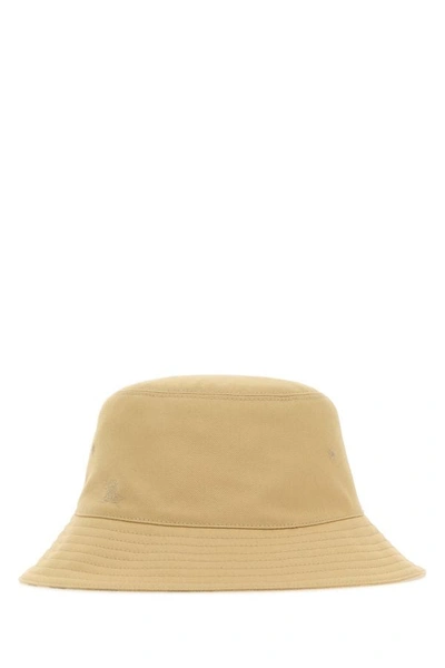 Shop Burberry Woman Beige Polyester Blend Bucket Hat In Brown