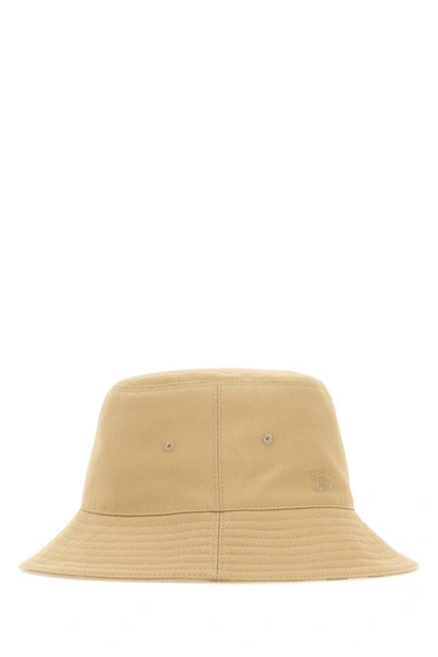 Shop Burberry Woman Beige Polyester Blend Bucket Hat In Brown