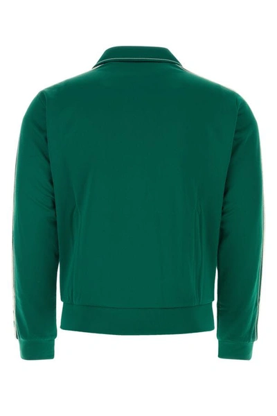 Shop Casablanca Man Emerald Green Polyester Blend Sweatshirt
