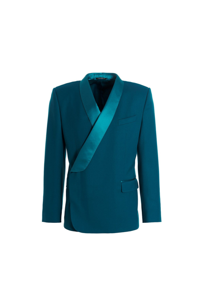 Shop Dolce & Gabbana Men Tailored Blazer In Blue