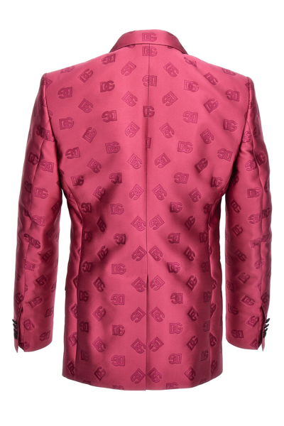 Shop Dolce & Gabbana Men Tuxedo Blazer In Pink