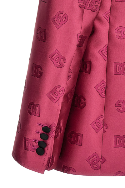 Shop Dolce & Gabbana Men Tuxedo Blazer In Pink