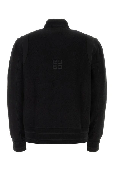 Shop Givenchy Man Black Wool Bomber Jacket