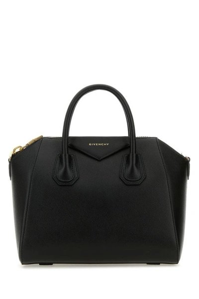 Shop Givenchy Woman Black Leather Small Antigona Handbag
