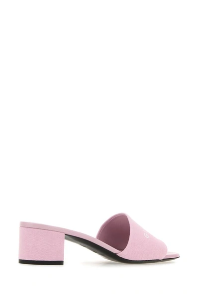 Shop Givenchy Woman Pink Canvas 4g Mules