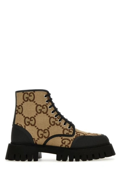 GUCCI GUCCI MAN MAXI GG FABRIC ANKLE BOOTS 