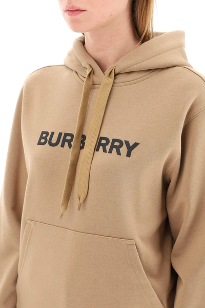 Shop Burberry Poulter Hoodie With Logo Print