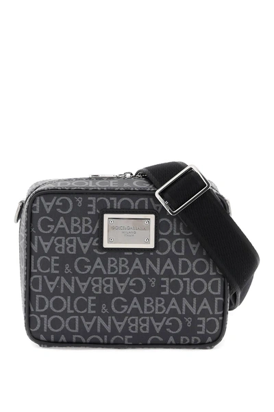 Shop Dolce & Gabbana Coated Jacquard Messenger Bag