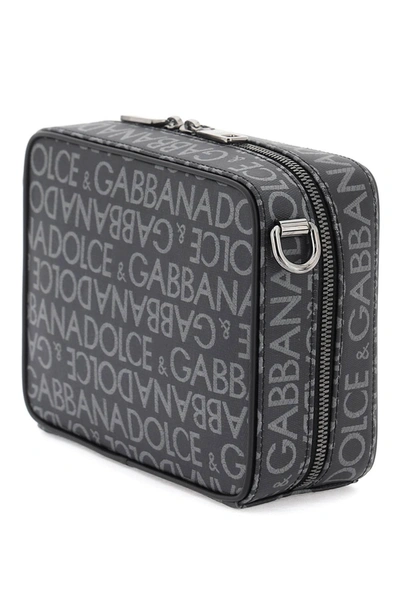 Shop Dolce & Gabbana Coated Jacquard Messenger Bag