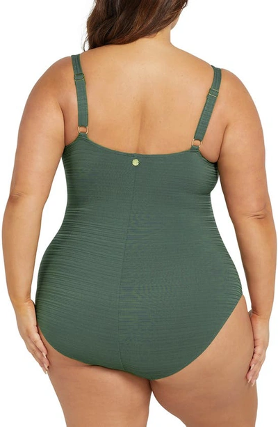 Shop Artesands Aria Gericault One-piece Swimsuit In Olive