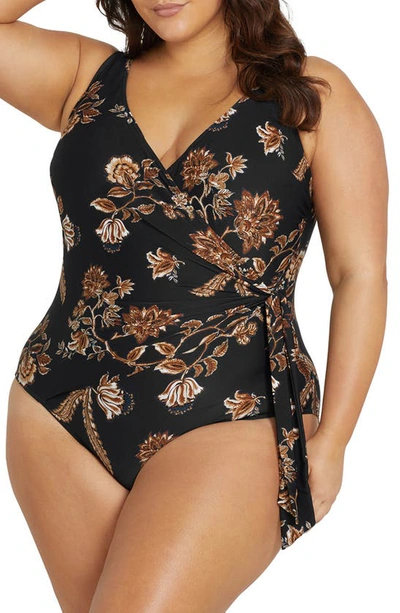 Shop Artesands Chantique Hayes Underwire One-piece Swimsuit In Black