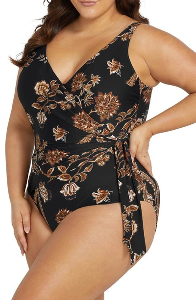 Shop Artesands Chantique Hayes Underwire One-piece Swimsuit In Black