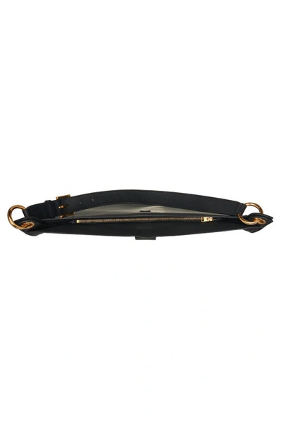 Tom Ford Tara Large Leather Crossbody Hobo Bag In 1n001 Black