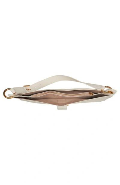 Tom Ford Large Tara Leather Hobo Bag In 1w003 Chalk