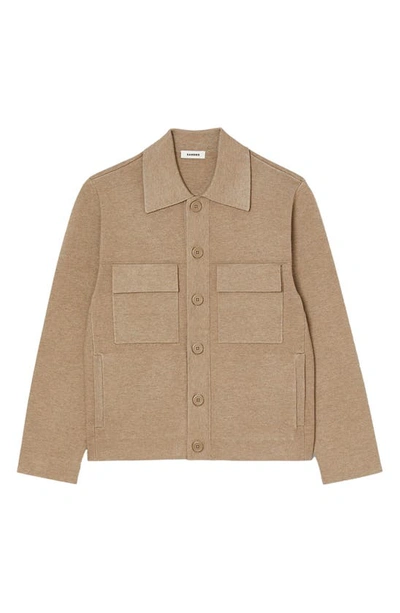 Shop Sandro Home Cardigan In Brown