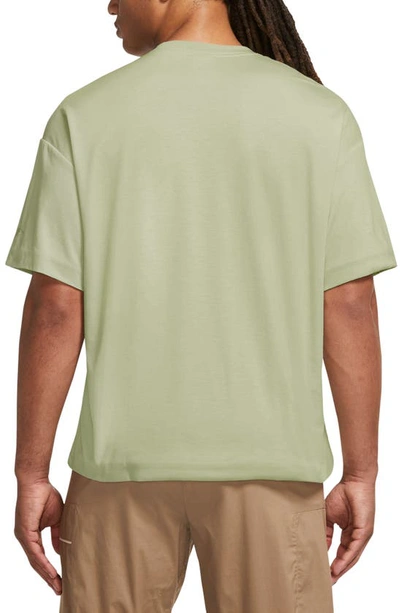 Shop Nike Sportswear Tech Pack Dri-fit Oversize Pocket T-shirt In Olive Aura/ Black/ Olive Aura