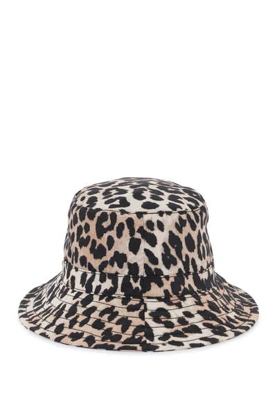 Shop Ganni Animal Print Bucket Hat