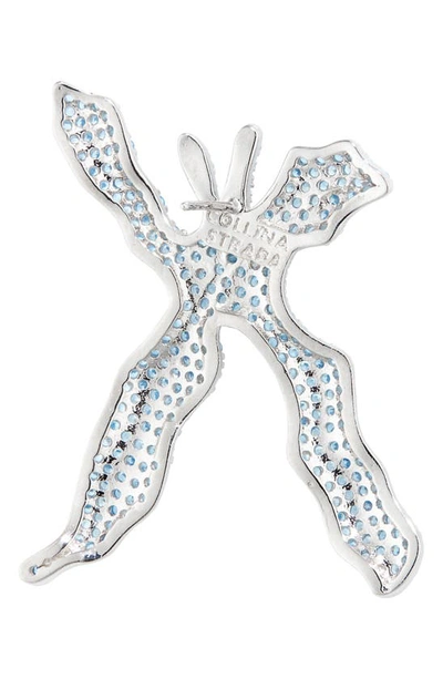 Shop Collina Strada Mariposa Crystal Earrings In Aquamarine