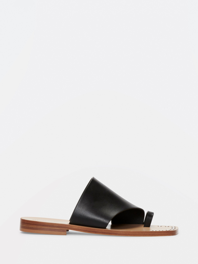 Shop Fabiana Filippi Leather Thong Sandal With Studs In Black