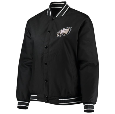 Shop Jh Design Black Philadelphia Eagles Plus Size Full-snap Jacket