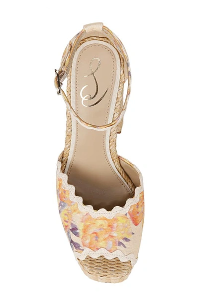 Shop Sam Edelman Kori Platform Sandal In Apricot Multi