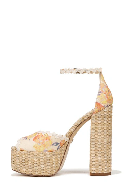 Shop Sam Edelman Kori Platform Sandal In Apricot Multi