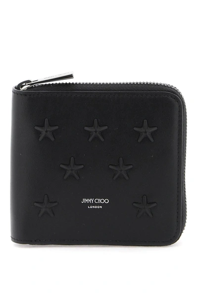 Shop Jimmy Choo Zip Around Wallet With Stars