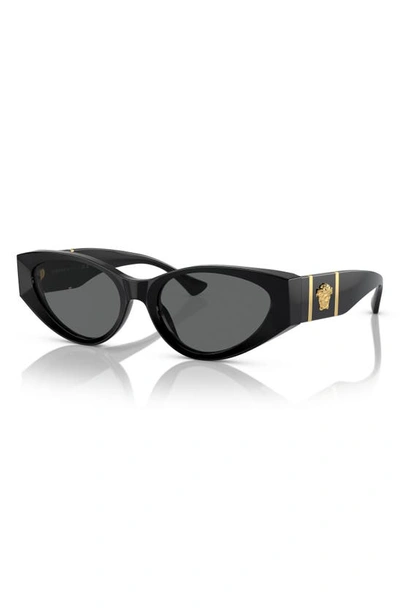 Shop Versace 55mm Cat Eye Sunglasses In Black