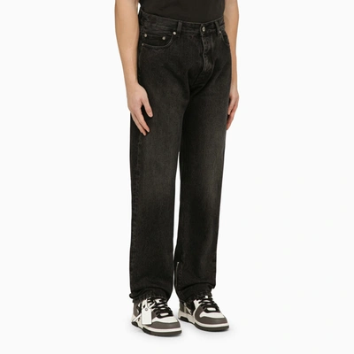 Shop Off-white Off White™ Black Jeans With Logo Patch