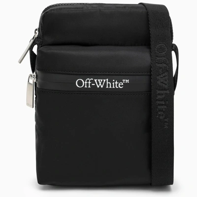 Shop Off-white Off White™ Black Nylon Shoulder Bag With Logo