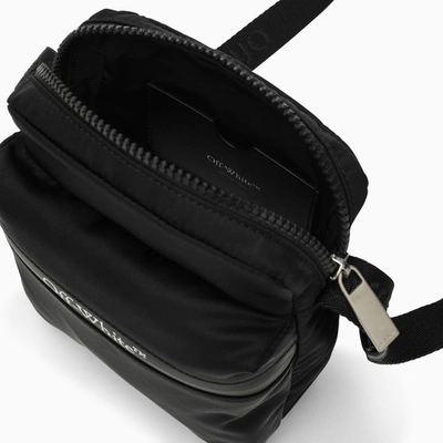 Shop Off-white Off White™ Black Nylon Shoulder Bag With Logo