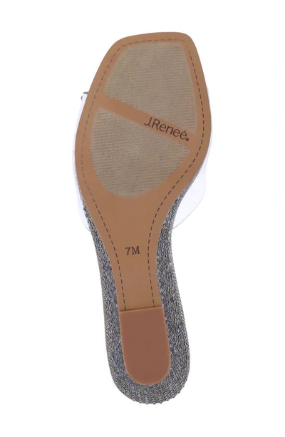 J. Reneé Eris Wedge Slide Sandal In Clear/ Pewter