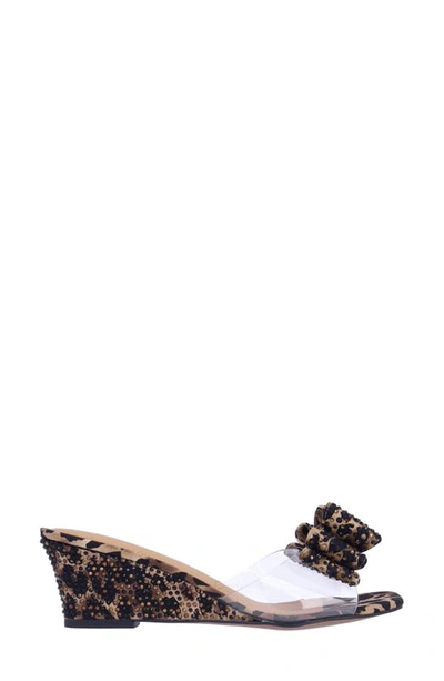 Shop J. Reneé Eris Wedge Slide Sandal In Clear/ Brown/ Black