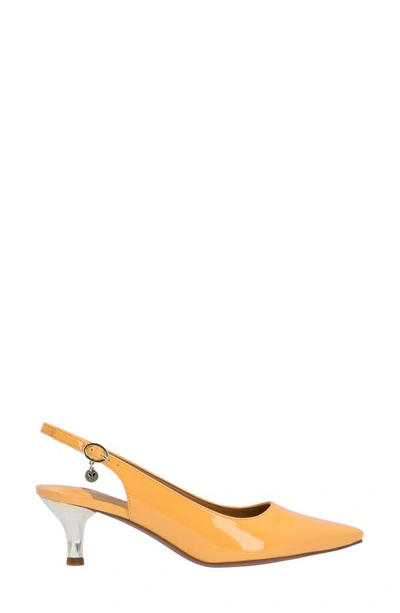 J. Reneé Ferryanne Slingback Pointed Toe Pump In Tangerine