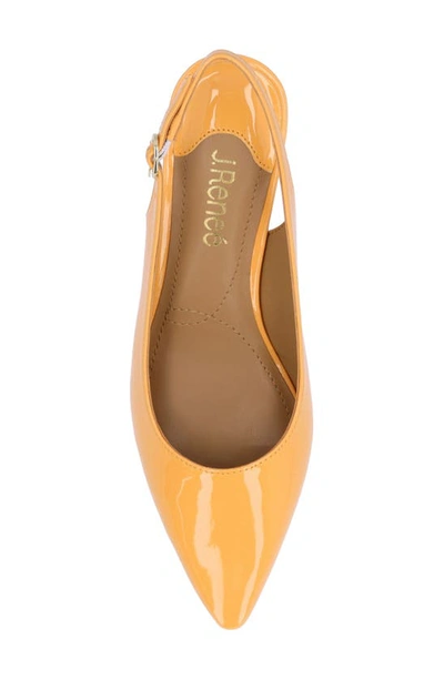 J. Reneé Ferryanne Slingback Pointed Toe Pump In Tangerine