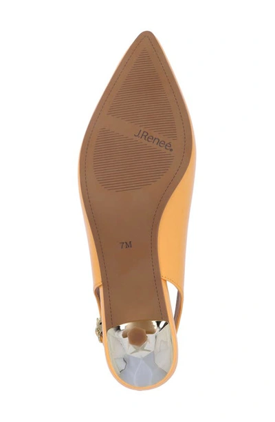J. Reneé Ferryanne Slingback Pointed Toe Pump In Tangerine